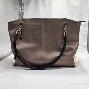 Foxer Shoulder Bag Large Leather Tote‎ Purse Handbag Dusty Rose with Gold
